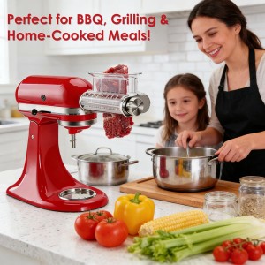 Meat Tenderizer Attachment for KitchenAid Stand Mixer, 3 Adjustable Thickness Settings, Meat Tenderizer Tool with Safe Cover, Dishwasher Safe, Meat Tenderizer Tool