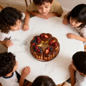 La Chat Cake Pans, Non-stick Silicone tube Baking Molds, microwave safe silicone round Cake Pan for round cakes, Jello,Gelatin,Chocoflan,Flan (1 blue cake)