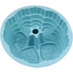 La Chat Cake Pans, Non-stick Silicone tube Baking Molds, microwave safe silicone round Cake Pan for round cakes, Jello,Gelatin,Chocoflan,Flan (1 blue cake)
