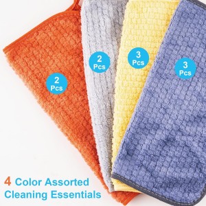 Microfiber Cleaning Cloth,10 Pack Cleaning Towels for Dish Drying Washing, 12