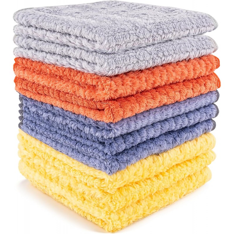 Microfiber Cleaning Cloth,10 Pack Cleaning Towels for Dish Drying Washing, 12