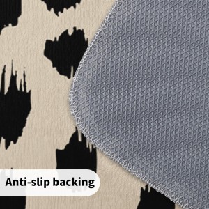 Sweetshow Black Polka Dots Kitchen Rugs for Floor Set of 2 Boho Style Print Brush Strokes Design Modern Kitchen Mats Non Slip Washable Holiday Farmhouse Decorative Runner Mats, 17