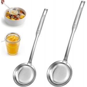 2 Pack Fat Skimmer Spoon Metal Strainer ...