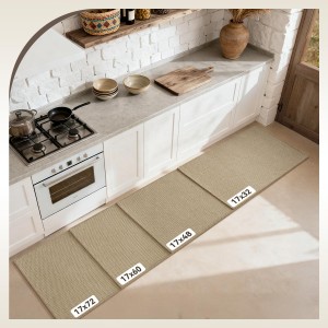 RESARE 100% Jute Kitchen Rugs Non Slip, 17