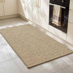 RESARE 100% Jute Kitchen Rugs Non Slip, 17