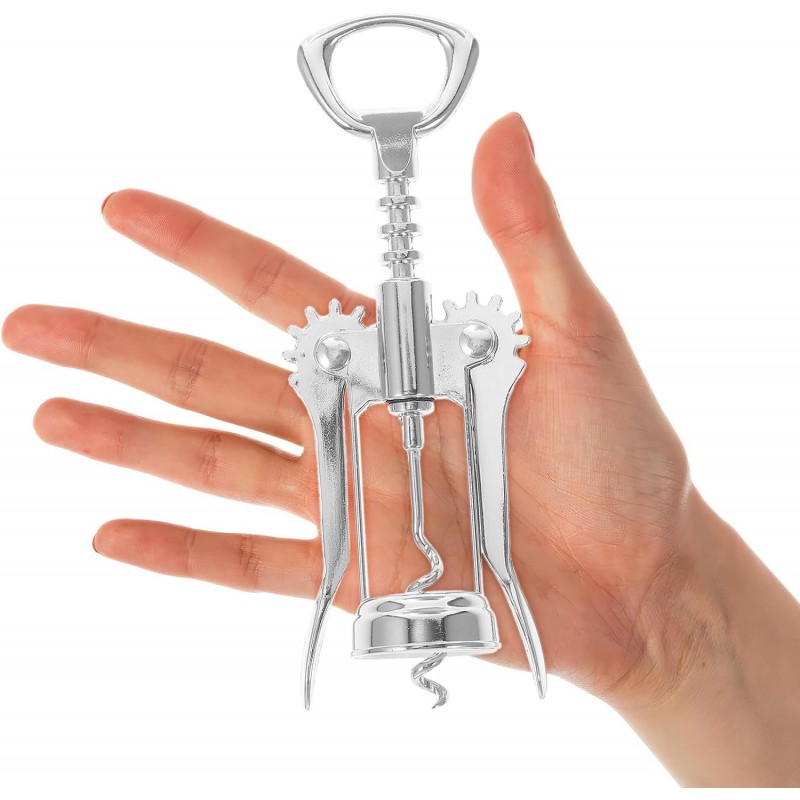 Multifunctional Metal Lever Corkscrew Wine Bottle Opener Bar Tool for Home and Party Use with Sturdy Bottle Cap Opener and Bartender Corkscrew