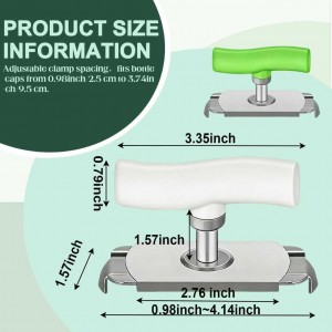 Cap Crack Jar Opener, Cap Crack Bottle Opener, Mutil Lid Opener, Non-slip Ergonomic Grip Bottle Opener for Weak Hands