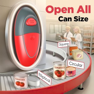 One Touch Electric Can Opener Fits Almost All Can Sizes for Seniors with Arthritis, Hand Held Battery Operated Can Opener with Smooth Edge, Food Safe Kitchen Gadgets Automatic Can Opener for Kitchen