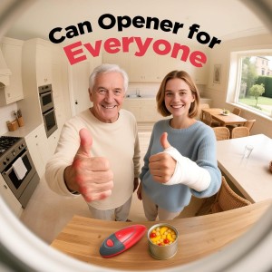 One Touch Electric Can Opener Fits Almost All Can Sizes for Seniors with Arthritis, Hand Held Battery Operated Can Opener with Smooth Edge, Food Safe Kitchen Gadgets Automatic Can Opener for Kitchen