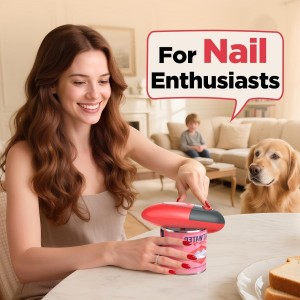 One Touch Electric Can Opener Fits Almost All Can Sizes for Seniors with Arthritis, Hand Held Battery Operated Can Opener with Smooth Edge, Food Safe Kitchen Gadgets Automatic Can Opener for Kitchen