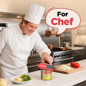 One Touch Electric Can Opener Fits Almost All Can Sizes for Seniors with Arthritis, Hand Held Battery Operated Can Opener with Smooth Edge, Food Safe Kitchen Gadgets Automatic Can Opener for Kitchen