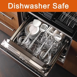 304 Stainless Steel Cooking Utensils Set, 16PCS Stainless Steel Kitchen Utensils Set, Metal Kitchen Utensils Set Include Meat Fork, Tongs, Turner, Soup Ladle, Dishwasher Safe