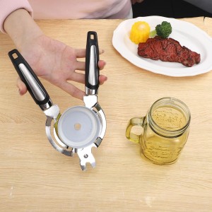 Multi Jar Openers for Weak Hands Seniors with Arthritis Stainless Steel Jars Lid Opener Bottle Openers for Anyone with Low Strength Multi-Function Kitchen Tool Non Slip