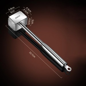 316 Stainless Steel Meat Tenderizer Tool,Chicken Pounder,Heavy Duty Mallet Hammer for Tenderizing Beef, Turkey, Chicken, Steak, Dishwasher Safe