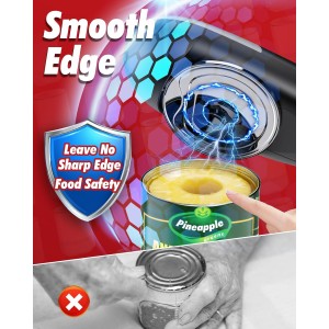 One Touch Electric Can Opener Fits All Can Sizes, Electric Can Openers for Kitchen Food Safe with Smooth Edge, Kitchen Gadgets Battery Operated Can Openers for Seniors, Arthritis and Chef