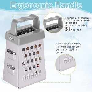 12 Pcs Mini Cheese Grater Stainless Steel Box Grater with 4 Sides Professional Fine Coarse Handheld Slicer Small Lemon Safe Zester Shredder for Kitchen Ginger Vegetable Potatoes Food