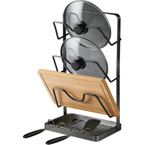 Pot Lid Organizer Rack 3 Tier, Stainless...