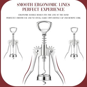 Hushee 10 Pcs Wine Bottle Opener, Zinc Alloy Wing Corkscrew Heavy Duty, Multifunctional Wine Corkscrew for Kitchen, Restaurant, Bar, Waiters, Ideal for Wedding Shower Party Favors, Event Gifts