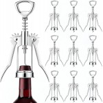 Hushee 10 Pcs Wine Bottle Opener, Zinc Alloy Wing Corkscrew Heavy Duty, Multifunctional Wine Corkscrew for Kitchen, Restaurant, Bar, Waiters, Ideal for Wedding Shower Party Favors, Event Gifts