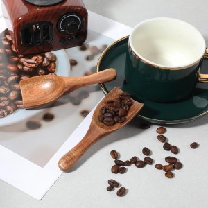 6 Pcs Wooden Scoops for Canisters, Wooden Scoop for Jars, Acacia Wood Bean Salt Spoons, Big-Wooden Scoops Shovel for Big Jars Canisters Ground Coffee Flour