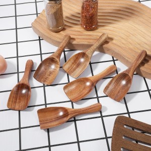 6 Pcs Wooden Scoops for Canisters, Wooden Scoop for Jars, Acacia Wood Bean Salt Spoons, Big-Wooden Scoops Shovel for Big Jars Canisters Ground Coffee Flour