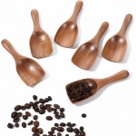 6 Pcs Wooden Scoops for Canisters, Wooden Scoop for Jars, Acacia Wood Bean Salt Spoons, Big-Wooden Scoops Shovel for Big Jars Canisters Ground Coffee Flour