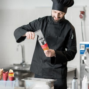 Ice Cream Scoop Set, Stainless Steel Ice Cream Scoop with Trigger Release, Ic-e Crea-m Ball Making Scooper Old Time Cylindrical Scooper for Fruits Mashed Potatoes(COLOR:Silver)