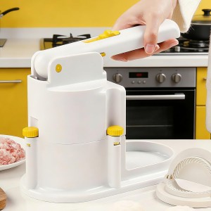 Manual Dumpling Maker with Wrapper Press, 3-in-1 Home Dumpling Mold, Easy Clean Dumpling Making Kit for Ravioli, Pierogi, Empanada, Bun, Chinese Pastry - Beginner Friendly