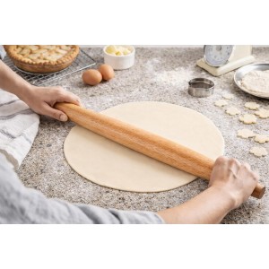 KinShare17-inch Wood Rolling Pin, Non-Stick Rolling Pin for Baking, Natural Beech Solid Wood Dough Roller for Pizza, Fondant, Pie, Cookie, Pastry, Essential Kitchen Tool