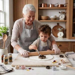 KinShare17-inch Wood Rolling Pin, Non-Stick Rolling Pin for Baking, Natural Beech Solid Wood Dough Roller for Pizza, Fondant, Pie, Cookie, Pastry, Essential Kitchen Tool