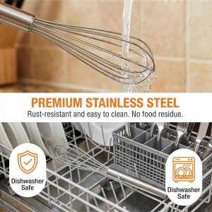 Mini Whisk Compact Hand Small Whisk for Egg Sauce Coffee Espresso Stainless Steel Mini Whisks for Cooking Kitchen Gadget Essential