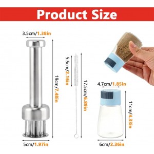 Meat Tenderizer Tool, 304 Stainless Steel Meat Mallet with 21 Ultra-Sharp Tenderizer Needles for Tenderizing Beef, Turkey, Chicken, Steak, Dishwasher Safe