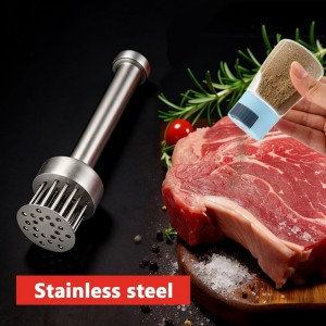 Meat Tenderizer Tool, 304 Stainless Steel Meat Mallet with 21 Ultra-Sharp Tenderizer Needles for Tenderizing Beef, Turkey, Chicken, Steak, Dishwasher Safe