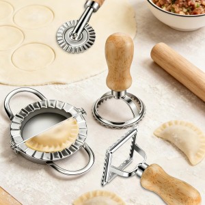 11 Pieces Ravioli Mold Set, Easy-to-Use Ravioli Maker Press with Ravioli Cutter Wheel, Pasta Cutter & Ravioli Making Kit, Wooden Pasta RollerPasta Making Tools for home，pasta lover
