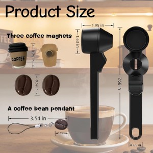 Coffee Scoop With Funnel – Mess-Free 2 Tbsp Measuring Spoon for Reusable K Cups, Protein Powder & Dry Ingredients | Flip & Pour Design, Dishwasher Safe