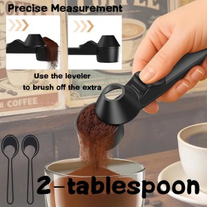 Coffee Scoop With Funnel – Mess-Free 2 Tbsp Measuring Spoon for Reusable K Cups, Protein Powder & Dry Ingredients | Flip & Pour Design, Dishwasher Safe