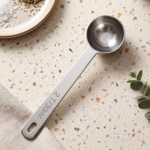 304 Stainless Steel Coffee Scoop 2 Tablespoon Coffee Scoop for Ground Coffees Measuring Spoon with 4.3in Long Handle Tablespoon Scooper for Coffeebeans, Espresso, Tea, Sugar