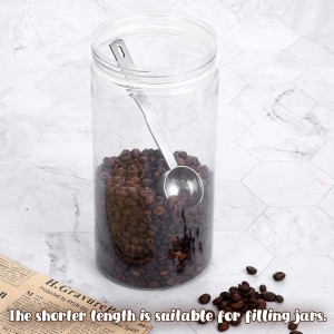 304 Stainless Steel Coffee Scoop 2 Tablespoon Coffee Scoop for Ground Coffees Measuring Spoon with 4.3in Long Handle Tablespoon Scooper for Coffeebeans, Espresso, Tea, Sugar