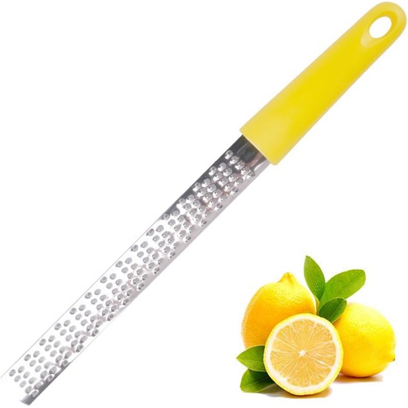 Lemon Zester Grater Tool,Grater Zester Stainless Steel for Fruits and Cheese,12.5 Inch