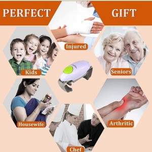 Electric Jar Opener, GotomRich Higher Torque Hands-Free Automatic Lid Opener for Seniors with Arthritis, One-Touch Battery Operated Jar & Bottle Opener Fits Most Jar Sizes (1.2