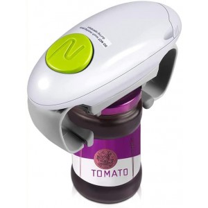 Electric Jar Opener, GotomRich Higher Torque Hands-Free Automatic Lid Opener for Seniors with Arthritis, One-Touch Battery Operated Jar & Bottle Opener Fits Most Jar Sizes (1.2