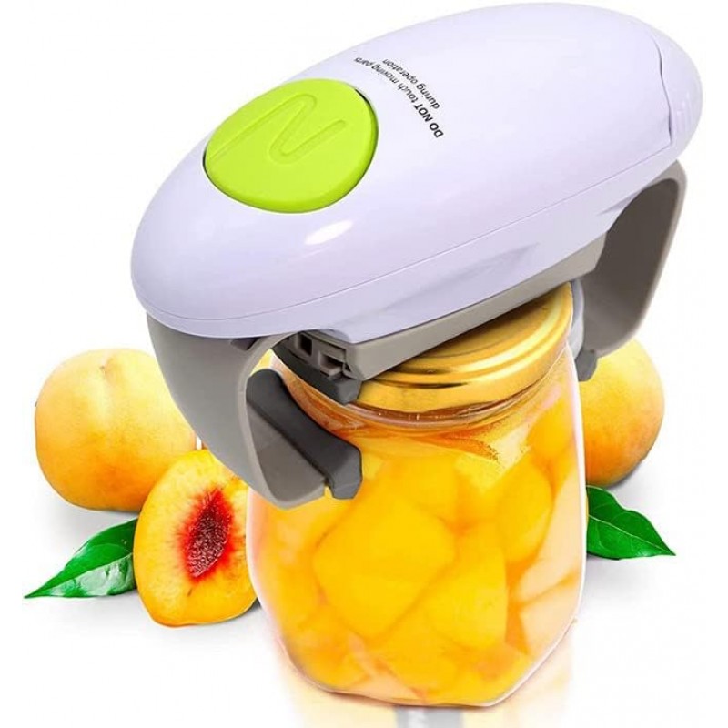 Electric Jar Opener, GotomRich Higher Torque Hands-Free Automatic Lid Opener for Seniors with Arthritis, One-Touch Battery Operated Jar & Bottle Opener Fits Most Jar Sizes (1.2