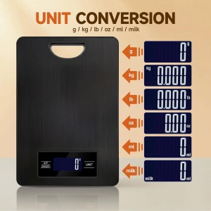 Digital Kitchen Scale & Food Weight Scale with Hang Loop, 11lb Baking Scale for Home and Kitchen. Precise Kitchen Scales Digital Weight Grams and Ounces, Digital Food Scale（Black）