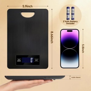 Digital Kitchen Scale & Food Weight Scale with Hang Loop, 11lb Baking Scale for Home and Kitchen. Precise Kitchen Scales Digital Weight Grams and Ounces, Digital Food Scale（Black）