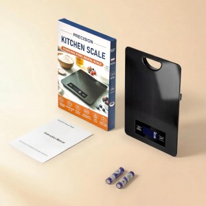 Digital Kitchen Scale & Food Weight Scale with Hang Loop, 11lb Baking Scale for Home and Kitchen. Precise Kitchen Scales Digital Weight Grams and Ounces, Digital Food Scale（Black）