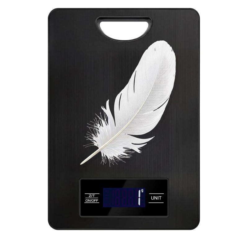 Digital Kitchen Scale & Food Weight Scale with Hang Loop, 11lb Baking Scale for Home and Kitchen. Precise Kitchen Scales Digital Weight Grams and Ounces, Digital Food Scale（Black）