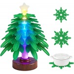 Silicone trivet tree Placemats, Tree Trivet Set-6pcs Trivets for HotDishes with Stand, Wooden-Style Tree Trivet Look, Non-Slip Washable Trivet, Trivets with RGB Light, Tree Pot Holder for Various dish