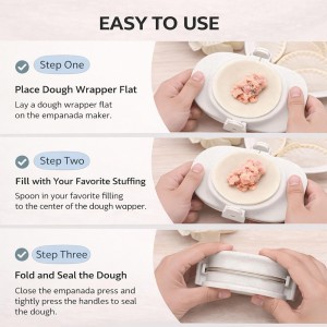 Dumpling Maker Set with Dough Cutter, Easy One-Press Dumpling & Pastry Press Mold for Home Cooking, No Leaking, Secure Seal, 3 Sizes (4