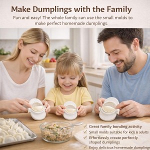Dumpling Maker Set with Dough Cutter, Easy One-Press Dumpling & Pastry Press Mold for Home Cooking, No Leaking, Secure Seal, 3 Sizes (4