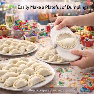 Dumpling Maker Set with Dough Cutter, Easy One-Press Dumpling & Pastry Press Mold for Home Cooking, No Leaking, Secure Seal, 3 Sizes (4